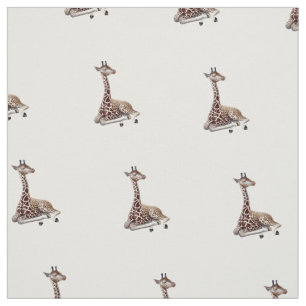 Afrikanisches Giraffen-Tier-Baumwollgewebe Stoff