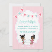 Afrikanisches Girl's Birthday Tea Party lädt ein Einladung (Vorderseite)