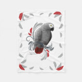 Afrikanisches Grau-Decke Fleecedecke (Vorderseite)