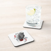 Afrikanisches Grau Getränkeuntersetzer (Rechte Seite)