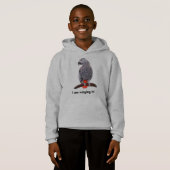 Afrikanisches Grau Hoodie (Vorne ganz)