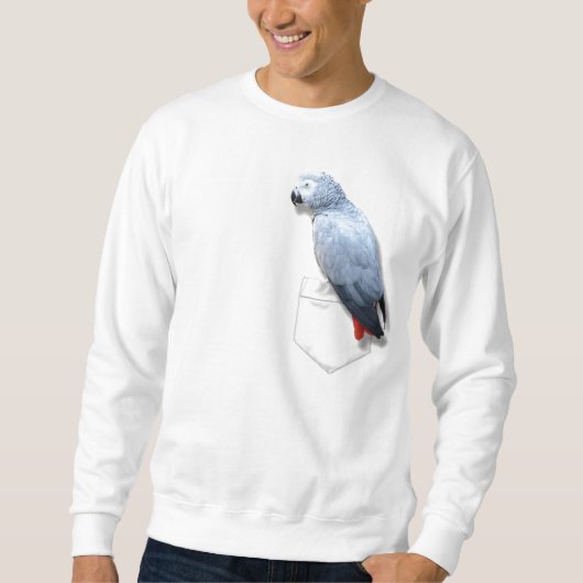 Afrikanisches Grau in Ihrer Tasche Sweatshirt (Vorderseite)
