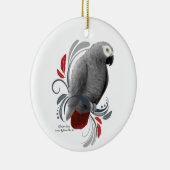 Afrikanisches Grau Keramik Ornament (Rechts)