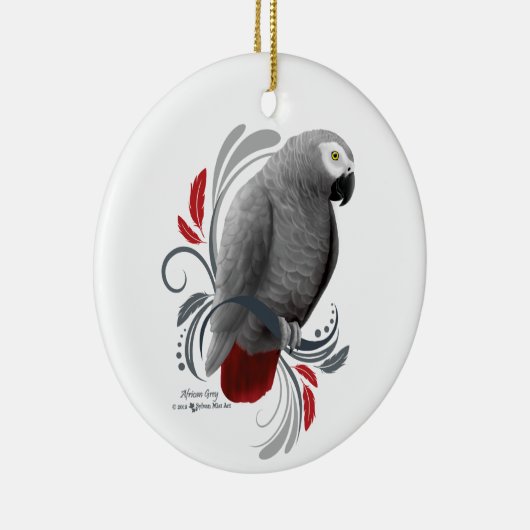 Afrikanisches Grau Keramik Ornament (Rechts)