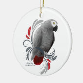 Afrikanisches Grau Keramik Ornament (Links)