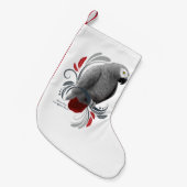 Afrikanisches Grau Kleiner Weihnachtsstrumpf (Vorderansicht (hängend))