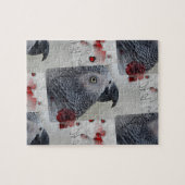 Afrikanisches Grau-Liebe-Buchstaben Puzzle (Horizontal)