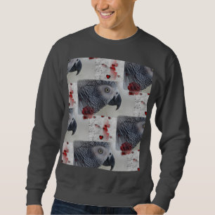 Afrikanisches Grau-Liebe-Buchstaben Sweatshirt