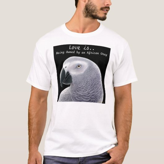 Afrikanisches Grau-Liebe-Shirt T-Shirt (Vorderseite)
