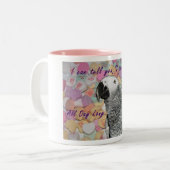 Afrikanisches Grau-Liebe Sie Tasse (Vorderseite Links)