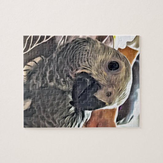 Afrikanisches Grau-Papagei des Baby-Kongos Puzzle (Horizontal)