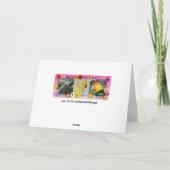 Afrikanisches Grau-Papagei des Kongos mit Karte (Rückseite)