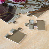 Afrikanisches Grau-Papagei mit Orchideen Puzzle (Seite)