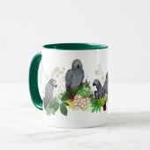Afrikanisches Grau-Papageien-Party-Tasse Tasse (Vorderseite Links)