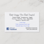 Afrikanisches Grau-Papageien-Visitenkarte Visitenkarte (Rückseite)