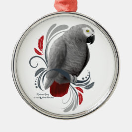 Afrikanisches Grau Silbernes Ornament