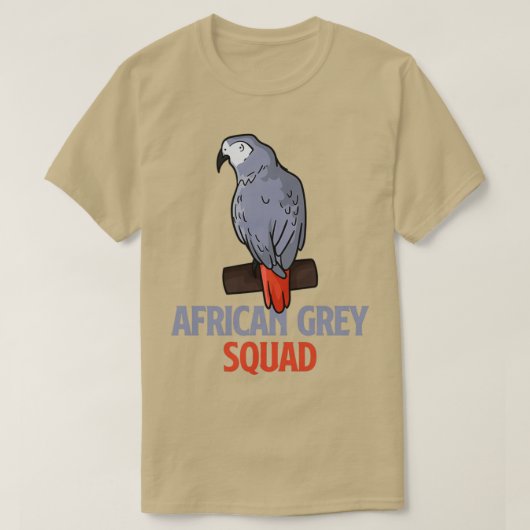 Afrikanisches Grau Squad Funny Sprichwort Team Par T-Shirt (Design vorne)