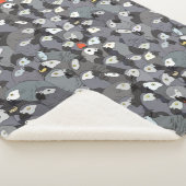 afrikanisches Grau über Muster Fleece Blanket Sherpadecke (3/4)