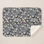 afrikanisches Grau über Muster Fleece Blanket Sherpadecke (Vorderseite (Horizontal))