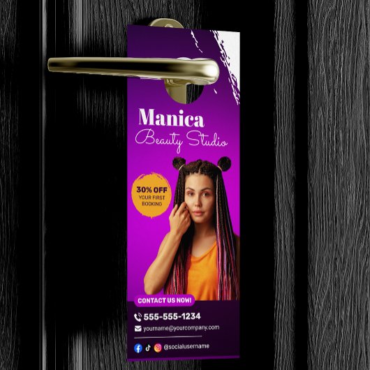 Afrikanisches Haar Braids Beauty Salon Nail Makeup Türanhänger