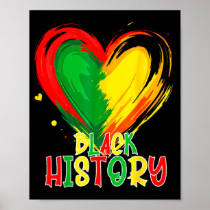 Afrikanisches Herz Schwarze Geschichte Monat Afrik Poster