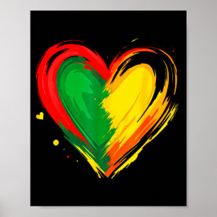 Afrikanisches Herz Schwarze Geschichte Monat Afroa Poster
