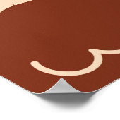 Afrikanisches Hippie-Reiseplakat Poster (Ecke)