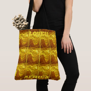 Afrikanisches, hübsches Golden Yellow Art Design Tasche