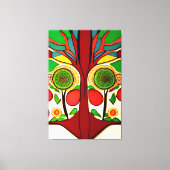 Afrikanisches inspiriertes Design, helle Farben, a Leinwanddruck (Vorderseite)