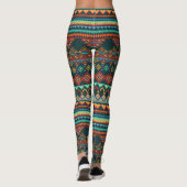 Afrikanisches inspiriertes geometrisches Muster Leggings (Rückseite)