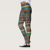 Afrikanisches inspiriertes geometrisches Muster Leggings (Links)