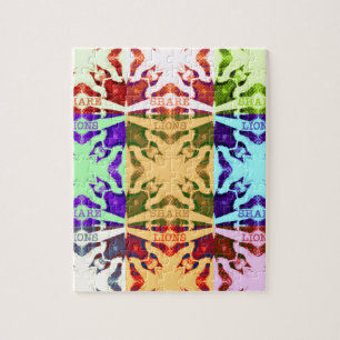 Afrikanisches kariertes Pop-Art-Kultur farbenfrohe Puzzle