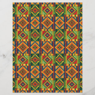 Afrikanisches Kente-Muster doppelseitiges Scrapboo