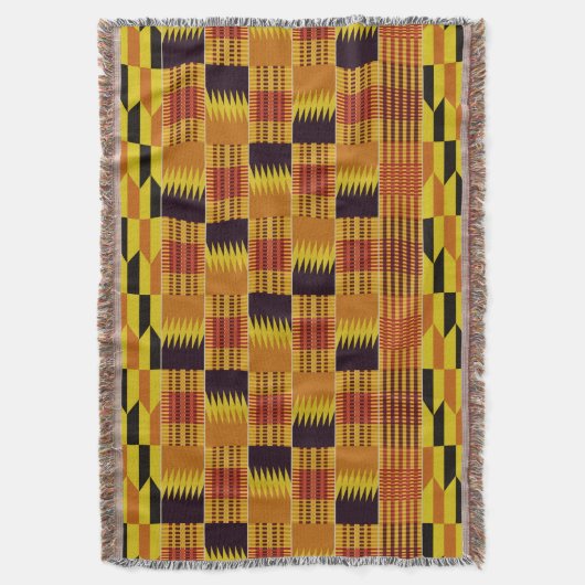 afrikanisches Kente Pattern Ceremonial Textil Decke (Vorderseite Vertikal)
