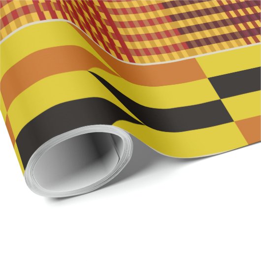 afrikanisches Kente Pattern Ceremonial Textil Geschenkpapier (Rolleneckpunkt)