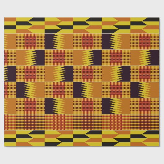 afrikanisches Kente Pattern Ceremonial Textil Geschenkpapier (Flach)