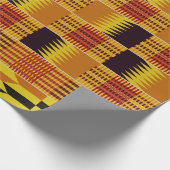 afrikanisches Kente Pattern Ceremonial Textil Geschenkpapier (Ecke)
