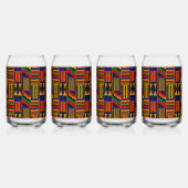 Afrikanisches Kente-Stofftuch-Muster Dosenglas (Hinten)