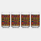 Afrikanisches Kente-Stofftuch-Muster Dosenglas (Links)
