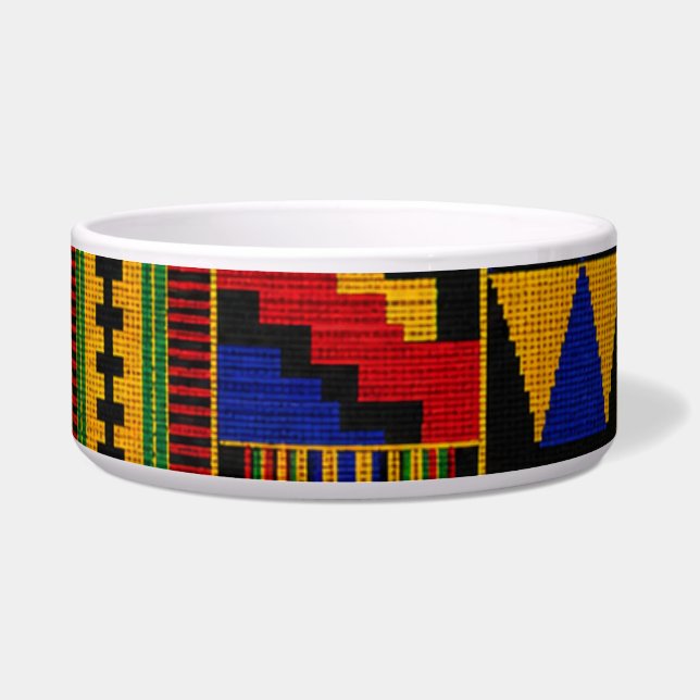 Afrikanisches Kente-Stofftuch-Muster Napf (Vorderseite)
