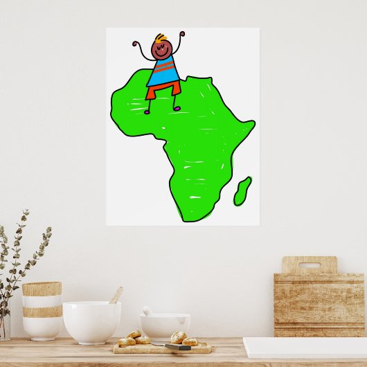 Afrikanisches Kind Poster (Küche)
