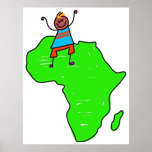 Afrikanisches Kind Poster (Vorne)