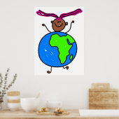 Afrikanisches Kind Poster (Küche)