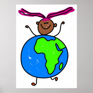 Afrikanisches Kind Poster