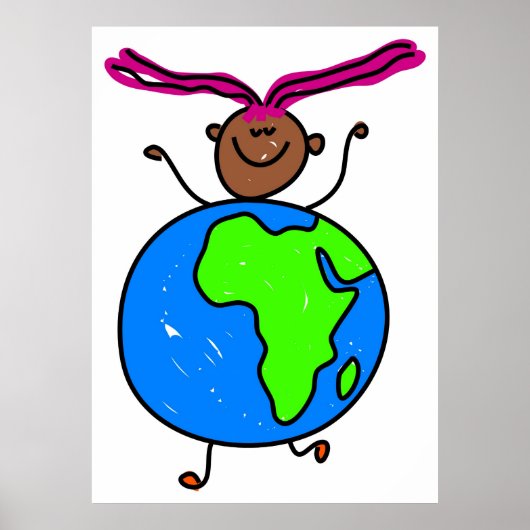Afrikanisches Kind Poster (Vorne)