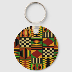 Afrikanisches königliches Kente-Stoff-Design Schlüsselanhänger