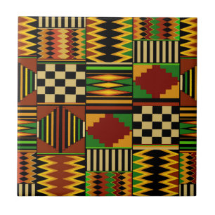 Afrikanisches königliches Kente-Stoffdesign Fliese