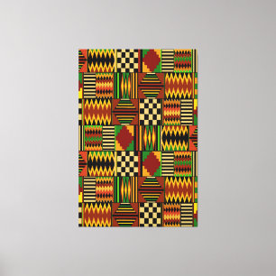 Afrikanisches königliches Kente-Stoffdesign Leinwanddruck