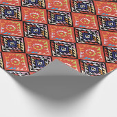 Afrikanisches Korbgeflecht-Muster Geschenkpapier (Ecke)