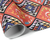 Afrikanisches Korbgeflecht-Muster Geschenkpapier (Rolleneckpunkt)